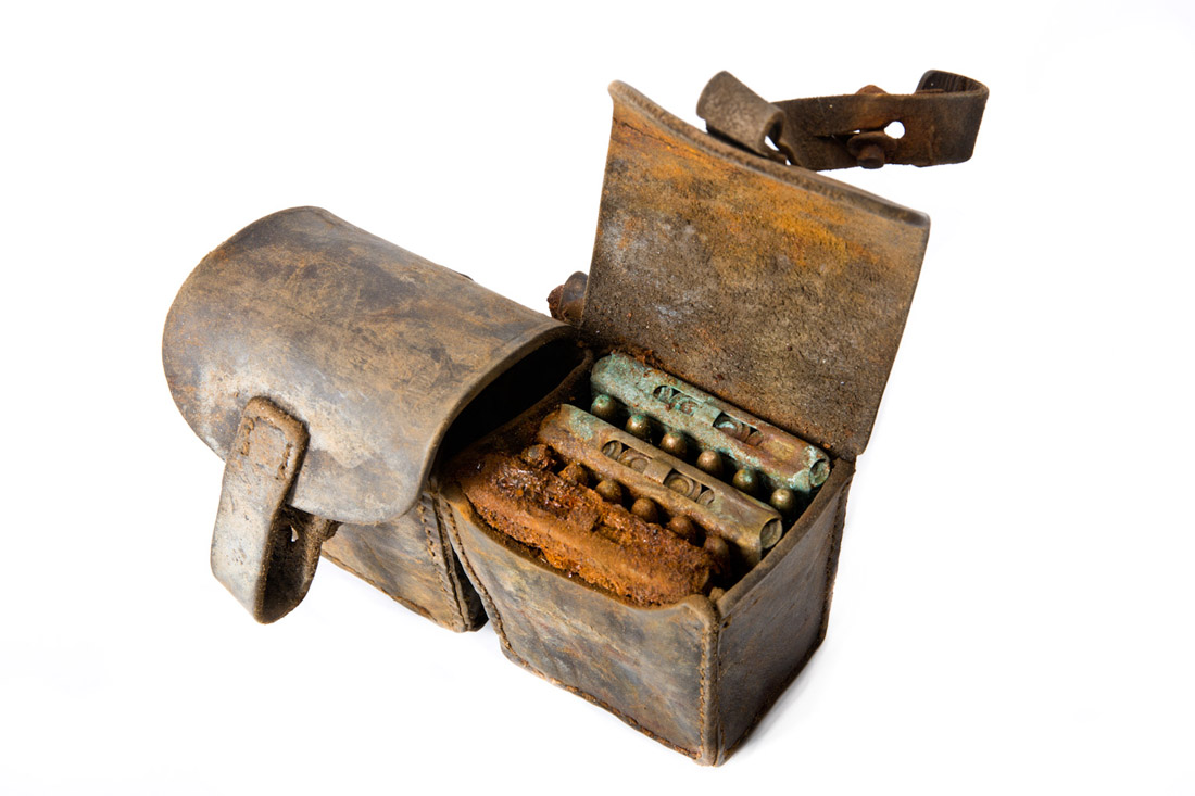 Cartridge case found in the cave of Cavento