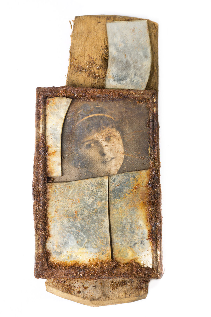 Space mirror with picture found in the cave of Cavento
