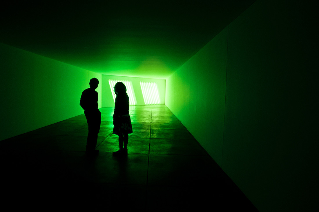 U.S.A, Texas. Marfa-Chinati Fund, Untitled Project by Dan Flavin